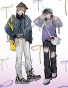 fushimi_gaku kenmochi_touya (nijisanji) drawn by tsuta1218