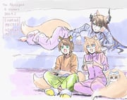 fuwawa_abyssgard mococo_abyssgard mofufu_(nerissa_ravencroft) oozora_subaru (hololive hololive_english) drawn by yuri_kyanon