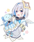 amane_kanata amane_kanata_(1st_costume) upao_(amane_kanata) (hololive) drawn by yatomi