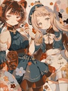 gonzalez_(machita_chima) inui_toko inui_toko_(nornis) machita_chima machita_chima_(nornis) (nijisanji) drawn by wasabi_natsume