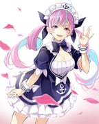 minato_aqua minato_aqua_(1st_costume) (hololive) drawn by neji_mawashi3