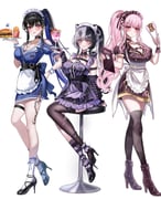 mori_calliope nerissa_ravencroft shiori_novella (hololive hololive_english) drawn by miza8276