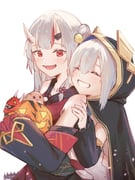 ars_almal ars_almal_(1st_costume) nakiri_ayame nakiri_ayame_(1st_costume) (hololive nijisanji) drawn by tsubu_(kappunioyu562)