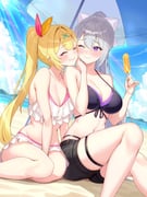 higuchi_kaede hoshikawa_sara (nijisanji) drawn by sunamama4788