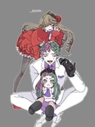 joe_rikiichi joe_rikiichi_(1st_costume) rokumeikan_kiriko (nijisanji) drawn by machiko_(mstown02)