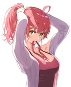 sakura_miko (hololive) drawn by meiro_okuda