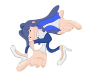 ditto ouro_kronii ouro_kronii_(1st_costume) transformed_ditto (hololive hololive_english pokemon pokemon_pokopia sonic_(series) sonic_adventure) drawn by tateaniki