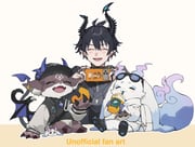 debidebi_debiru lunlun_(nijisanji) ren_zotto (nijisanji nijisanji_en) drawn by sakusya2honda