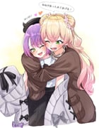 momosuzu_nene momosuzu_nene_(casual) tokoyami_towa tokoyami_towa_(jirai_kei) (hololive) drawn by okome_0628