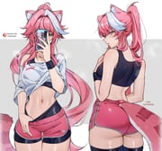 raora_panthera (hololive hololive_english) drawn by keisea