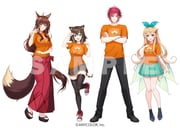 fumi_(nijisanji) fumino_tamaki ha_yun pomu_rainpuff (nijisanji nijisanji_en nijisanji_kr) drawn by meij_(meij00)