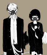 amemori_sayo amemori_sayo_(1st_costume) kenmochi_touya (nijisanji q_(vocaloid)) drawn by femio44