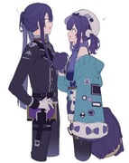 aiba_uiha aiba_uiha_(2nd_costume) nagao_kei nagao_kei_(1st_costume) (nijisanji) drawn by shimada71_72