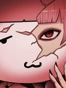 mori_calliope weird_cat_(mori_calliope) (hololive hololive_english) drawn by mkm_(pixiv13235370)