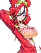 hakos_baelz hakos_baelz_(strawberry_onesie) (hololive hololive_english) drawn by gurumie