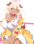 inugami_korone inugami_korone_(1st_costume) tsukumo_sana (hololive hololive_english) drawn by erikuukun