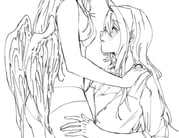 elizabeth_rose_bloodflame nerissa_ravencroft (hololive hololive_english) drawn by spaceyur1