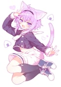 nekomata_okayu nekomata_okayu_(school_uniform) (hololive) drawn by todomaki41