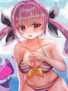 minato_aqua minato_aqua_(hololive_summer_2019) (hololive) drawn by rina_xx203