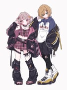 makaino_ririmu makaino_ririmu_(6th_costume) uzuki_kou uzuki_kou_(5th_costume) (nijisanji) drawn by qyupuu