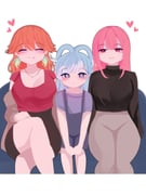 kobo_kanaeru mori_calliope takanashi_kiara (hololive hololive_english hololive_indonesia) drawn by viqur