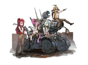cecilia_immergreen elizabeth_rose_bloodflame fio_germi gigi_murin kasamoto_eri marco_rossi raora_panthera tarma_roving (hololive hololive_english metal_slug) drawn by advarcher