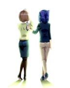 a-chan_(2nd_costume)_(hololive) a-chan_(hololive) harusaki_nodoka harusaki_nodoka_(1st_costume) (hololive) drawn by makishima_rin