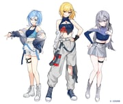 kaela_kovalskia kobo_kanaeru vestia_zeta (hololive hololive_indonesia) drawn by puunyannyan