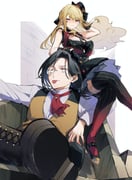 luis_cammy luis_cammy_(7th_costume) shellin_burgundy shellin_burgundy_(1st_costume) (nijisanji) drawn by buranran