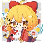 kapumin_(yozora_mel) yozora_mel yozora_mel_(new_year) (hololive) drawn by kashiwase_karune