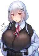 hakase_fuyuki hakase_fuyuki_(1st_costume) (nijisanji) drawn by kagami_uekusa