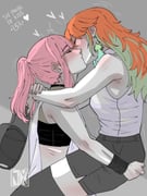 mori_calliope mori_calliope_(streetwear) takanashi_kiara (hololive hololive_english) drawn by jasper_xandros