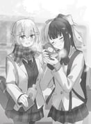 hakase_fuyuki yorumi_rena (nijisanji) drawn by kotorime_(kmizuq1)