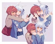 houshou_marine usada_pekora (hololive) drawn by rddumpling