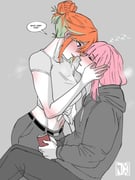 mori_calliope takanashi_kiara (hololive hololive_english) drawn by jasper_xandros