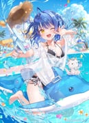 amamiya_kokoro amamiya_kokoro_(7th_costume) neko_(amamiya_kokoro) (nijisanji) drawn by sakura_shiori