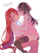 elizabeth_rose_bloodflame shiori_novella (hololive hololive_english) drawn by 