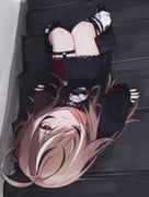 nanashi_mumei nanashi_mumei_(emo) (hololive hololive_english) drawn by saltdcrmell