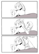 gawr_gura gawr_gura_(1st_costume) mori_calliope watson_amelia (hololive hololive_english) drawn by notziegler