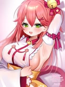 sakura_miko sakura_miko_(1st_costume) (hololive) drawn by koshiyuki_hiiro