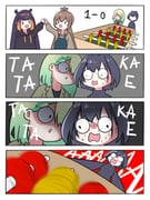 ceres_fauna nanashi_mumei ninomae_ina'nis ouro_kronii (hololive hololive_english) drawn by fong_(fongthe0125)