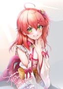 sakura_miko sakura_miko_(1st_costume) (hololive) drawn by harinechuu