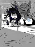 elizabeth_rose_bloodflame nerissa_ravencroft (hololive hololive_english) drawn by jasper_xandros