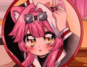 kinomoto_sakura raora_panthera (cardcaptor_sakura hololive hololive_english) drawn by mintoscola