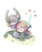 debidebi_debiru link midna yuzuki_roa (nijisanji the_legend_of_zelda the_legend_of_zelda:_twilight_princess) drawn by oshake