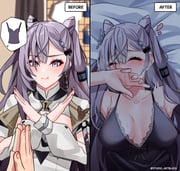 vestia_zeta vestia_zeta_(1st_costume) (hololive hololive_indonesia) drawn by blanc_(studio_artblock)