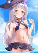 murasaki_shion murasaki_shion_(hololive_summer_2019) (hololive) drawn by shinonome_shino_(artist)