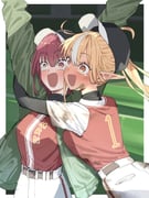 houshou_marine shiranui_flare (hololive) drawn by shino_12a