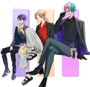 fushimi_gaku joe_rikiichi kenmochi_touya (nijisanji) drawn by saw_(dtn_error)