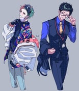 joe_rikiichi yashiro_kizuku (nijisanji) drawn by yudeazu_king